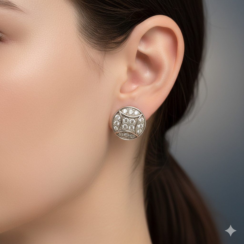 92.5 STERLING SILVER EARRING - Image 2