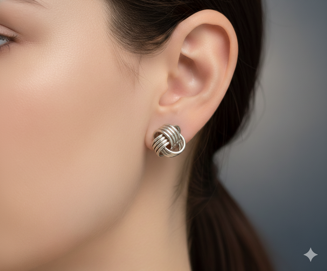 92.5 STERLING SILVER EARRINGS - Image 2