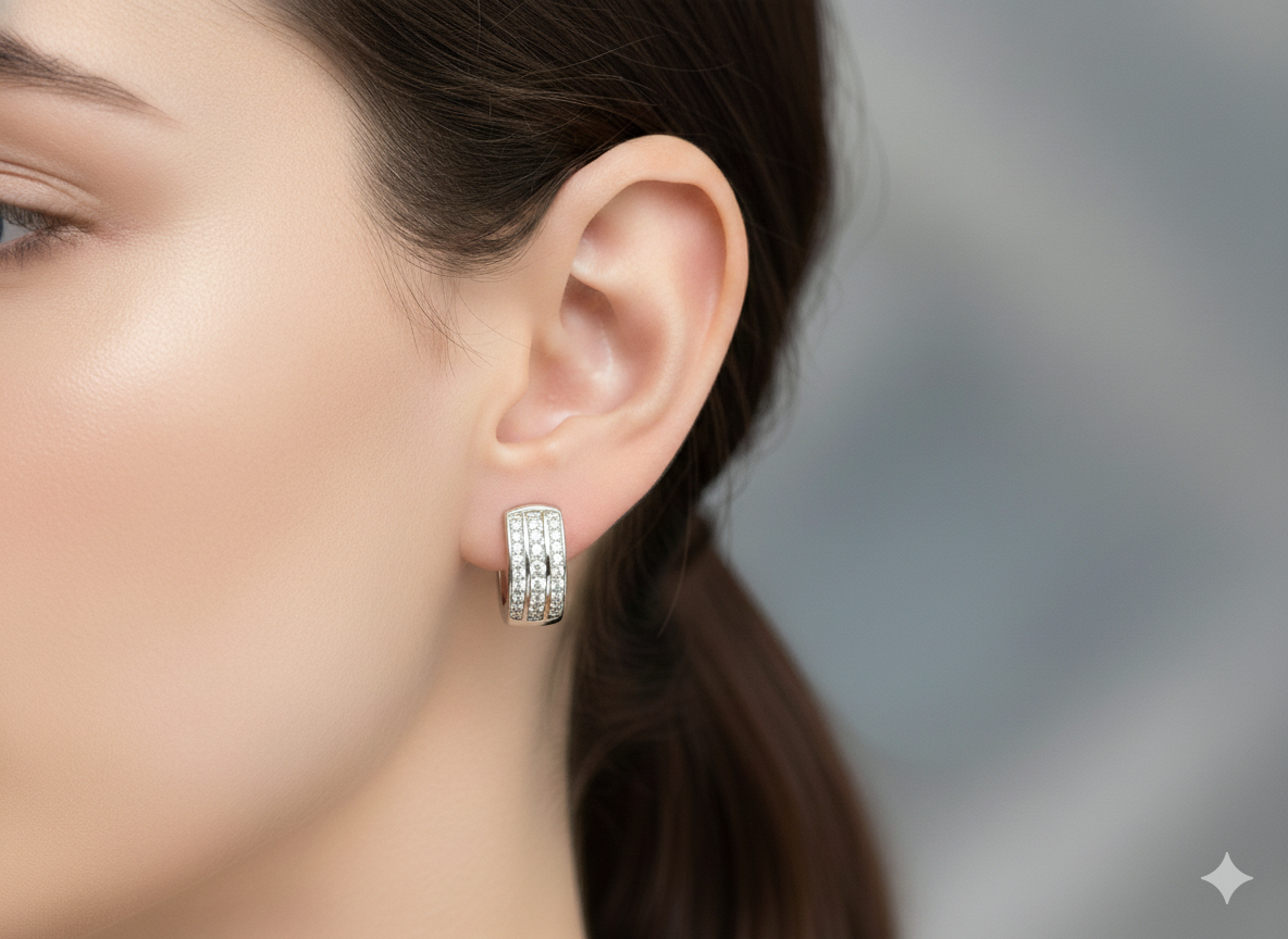 92.5 STERLING SILVER EARRINGS - Image 2