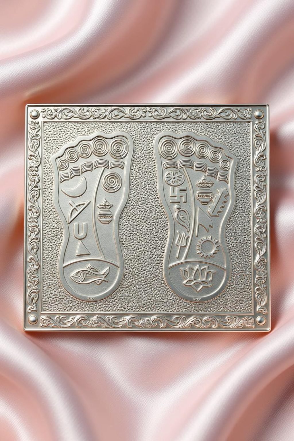 SILVER DIVINE FOOTPRINT(Charan Paduka)