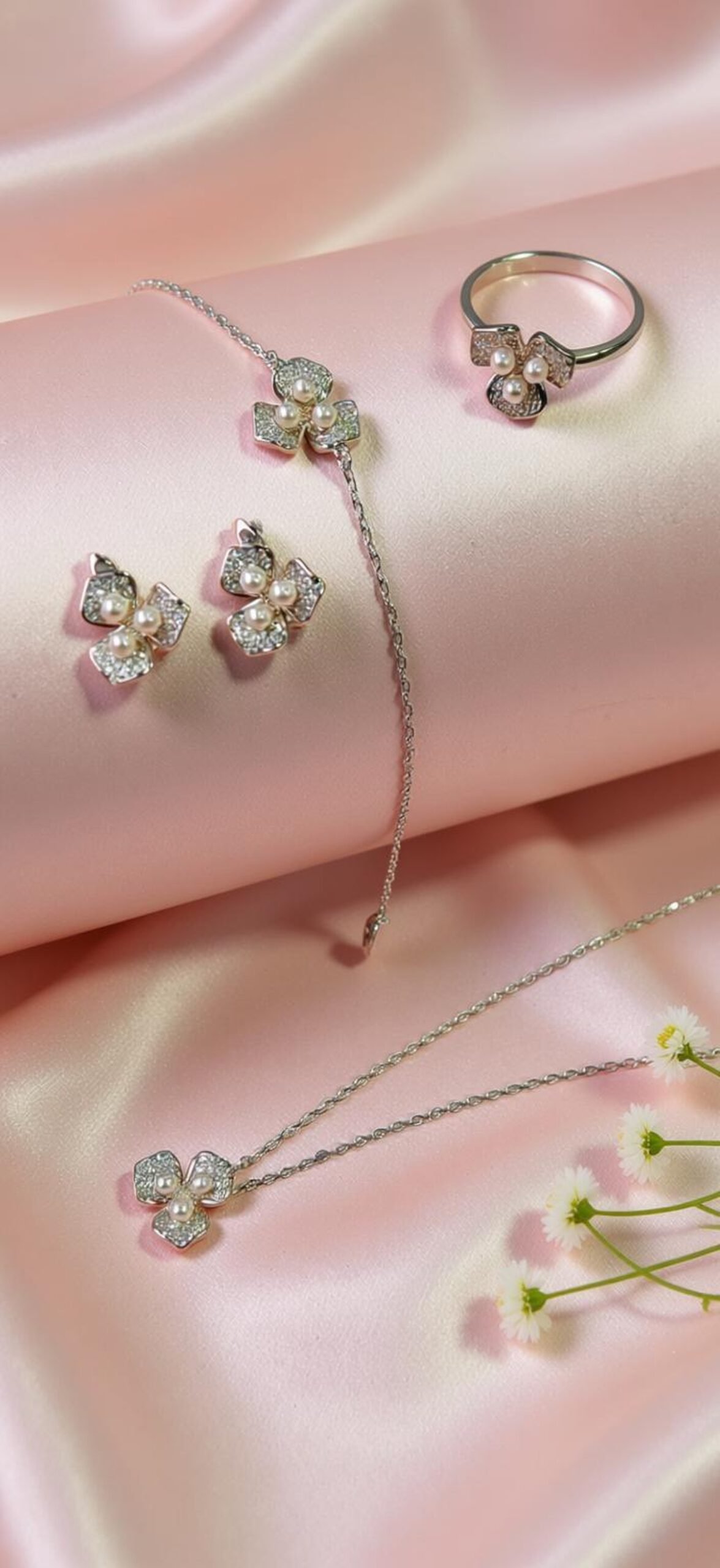 ROYAL ELEGANCE 92.5 STERLING SILVER JEWELLERY SET